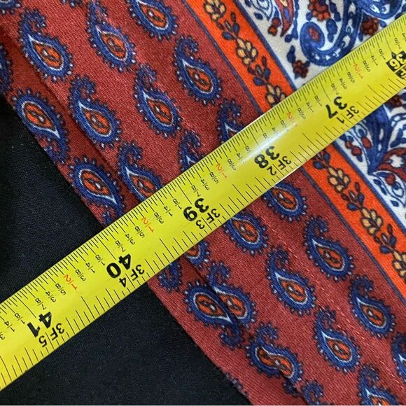 Lucky XL Navy Knit Paisley Print Dress, Boho AOP, Bohemian, Retro Style OF-1 - Picture 11 of 12